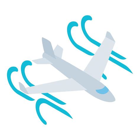 Passenger Airliner Icon Isometric Vector Passenger Aircraft Flying In Air Flow 15229563 Vector