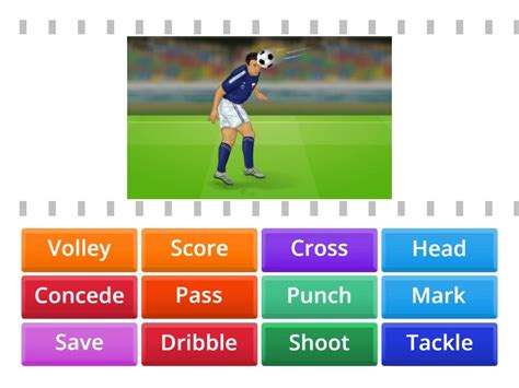 Soccer Verbs Find The Match