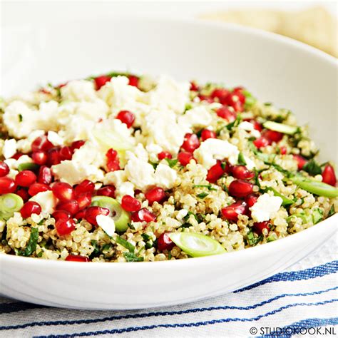 Tabouleh Van Quinoa Met Feta En Granaatappel Studiokook