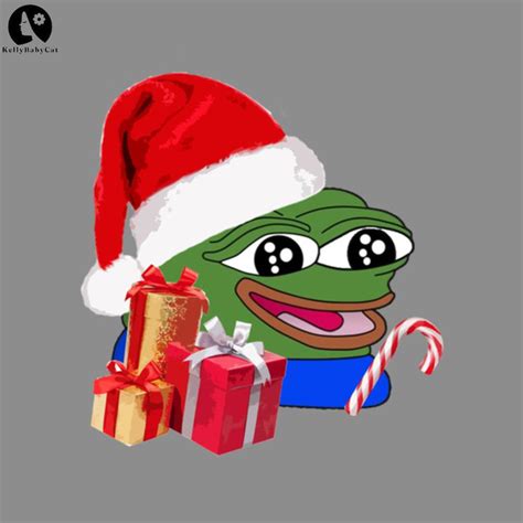 Christmas Peepo Pepe The Frog Meme Happy Cute Wholesome PNG - Inspire ...