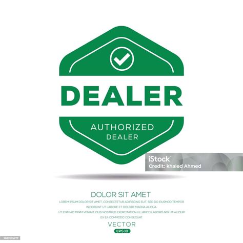 Authorized Dealer Label Stock Illustration Download Image Now