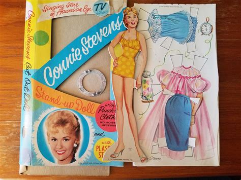 1961 Vintage Paper Dolls With Original Box Connie Stevens By Warner