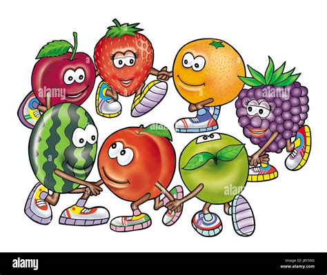 Fruits Group Cartoon Illustration Hi Res Stock Photography And Images