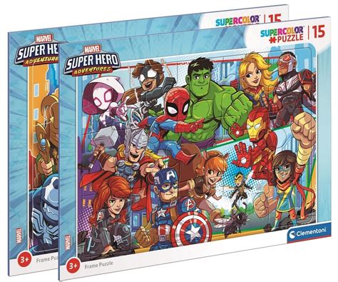 Clementoni SuperColor Marvel Super Hero Ramkowe 22240 15 El Puzzle