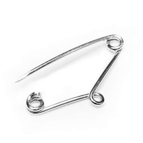 Sterling Silver Safety Pin Wire Safety Pin W Loop 925 Silver Safety Pin