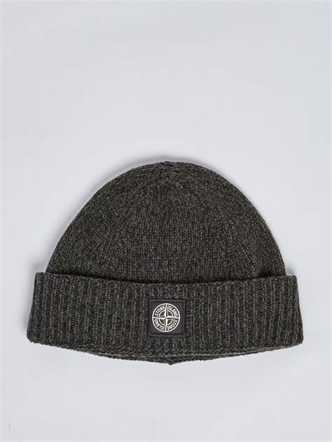 Stone Island Men S Hat In Wool Blend Black Caposerio