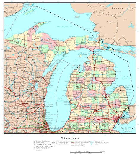 Michigan Printable Map Printable Upper Peninsula Map Printable Maps