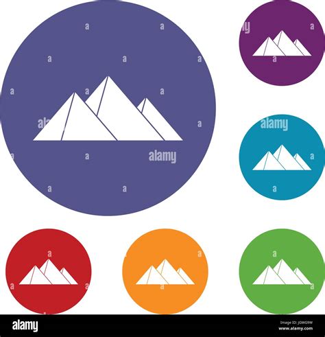 Pyramids Icons Set Stock Vector Image And Art Alamy