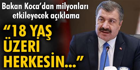 Bakan Koca dan hatırlatma dozu açıklaması