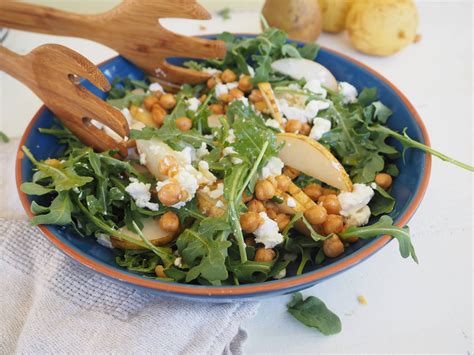 Arugula Pear And Roasted Chickpea Salad And Tips On Getting More