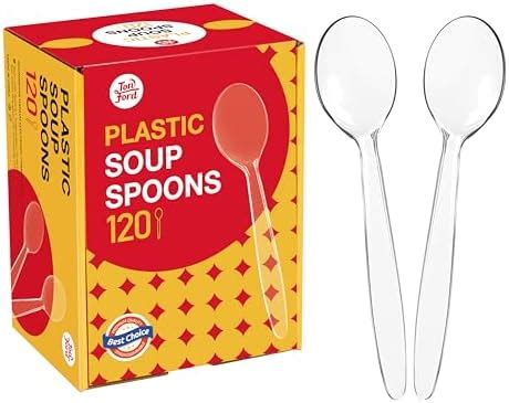 Amazon Disposable Clear Soup Spoons Heavy Duty Plastic Soup