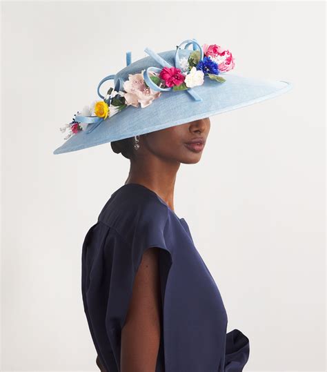 Womens Rachel Trevor Morgan Blue Floral Bell Hat Fascinator Harrods