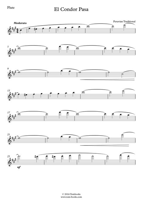 El Condor Pasa Traditional Partitura Flauta Travesera