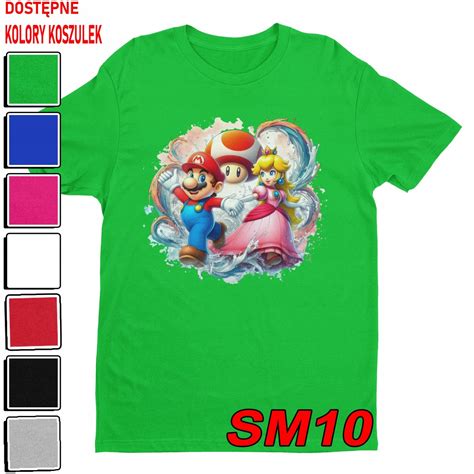 T SHIRT KOSZULKA DZIECIĘCA SUPER MARIO BROS BAJKI GRY LUIGI M 134 140