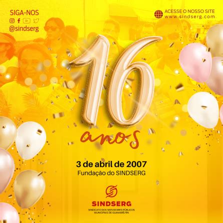 Sindserg Completa Anos Sindserg Guamar