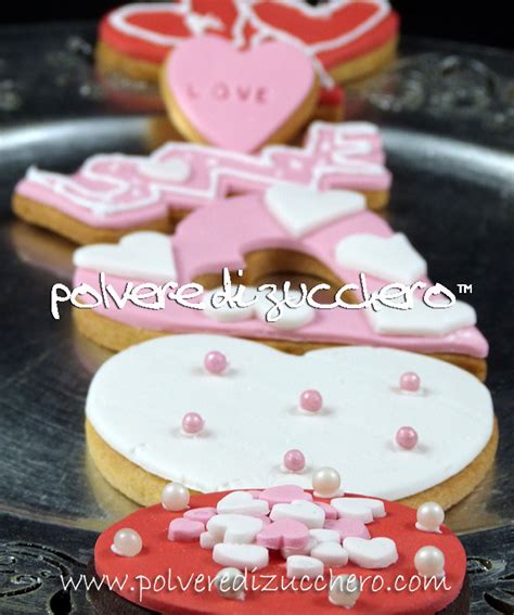 San Valentino Biscotti Decorati Sugar Cookies Polvere Di Zucchero