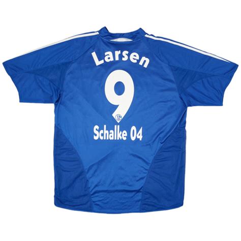 2004 05 Schalke Home Shirt Larsen 9 7 10 XL