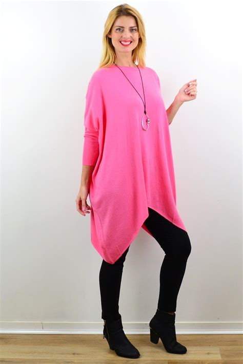 Bubble Gum Pink Snuggle Up Tunic Top I Love Tunics