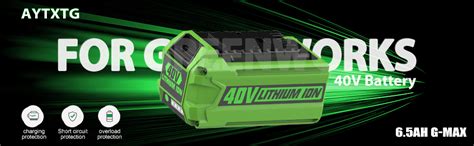 AYTXTG 40V 6 5Ah 29462 29472 Battery Replacement For 40V Greenworks