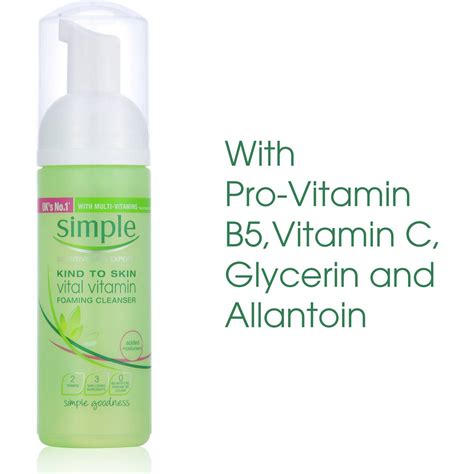 Simple Cleanser Vital Vitamin Foaming 150ml Woolworths