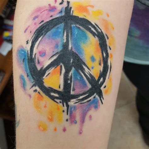 55+ Best Peace Sign Tattoo Designs - Anti-War Movement Symbol (2019)