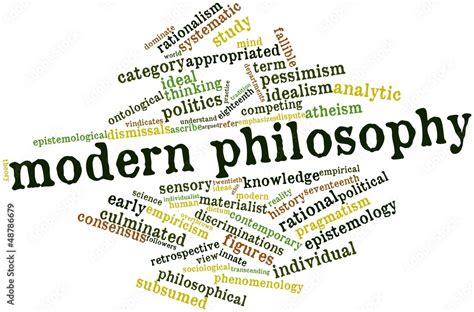 Word cloud for Modern philosophy Stock Illustration | Adobe Stock