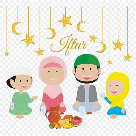 buka puasa bersama hd transparent muslim family iftar