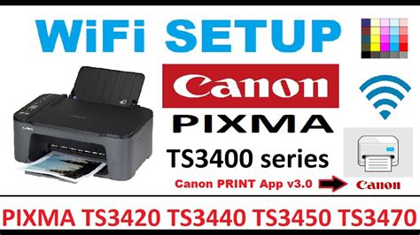 Wireless Setup For PIXMA TS3420 TS3425 TS3429 TS3440 TS3450 TS3451