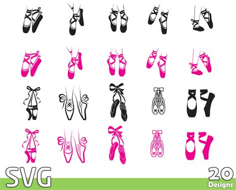 Ballet Shoes Svg Ballet Shoes Bundle Svg Files Ballet Etsy