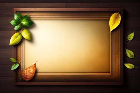 cadre avec des feuilles   cadre avec  cadre pour votre texte