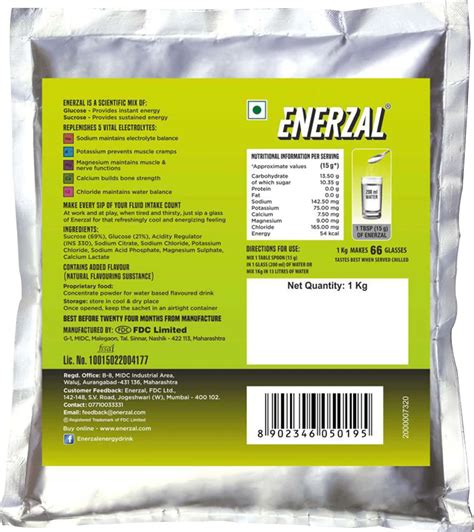 Buy Enerzal Energy Drink Powder Lime Flavour 1 Kg Online And Get Upto 60