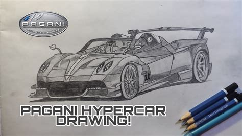 Realistic Car Drawing Pagani Huayra Bc Roadster Youtube