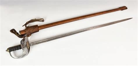 Lot A British Infantry Officer S Pattern Sword Partially