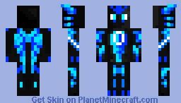 Black / Blue Dragon Minecraft Skin