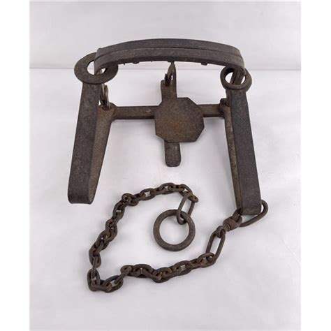 Unusual Antique Hand Forged Bear Trap