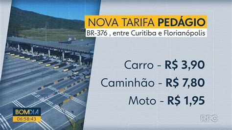 Meio Dia Paraná Curitiba Pedágio Na Br 376 Está Mais Caro De R 3