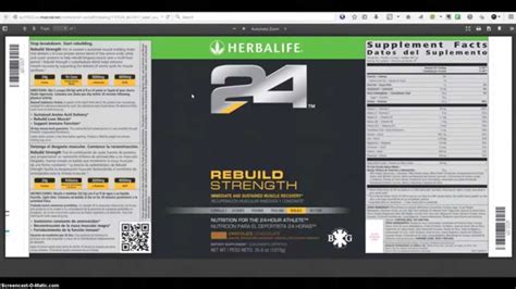 Herbalife Rebuild Strength Nutrition Facts Besto Blog