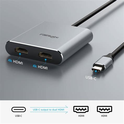 Ventuz Converter Type C To Dual 4K HDMI 60HZ