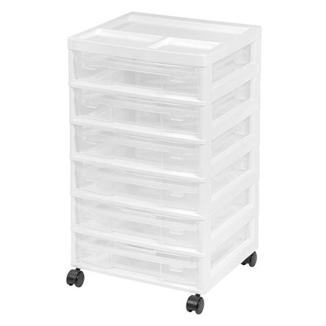 Iris 6 Case Scrapbook Cart In White 150815 The Home Depot