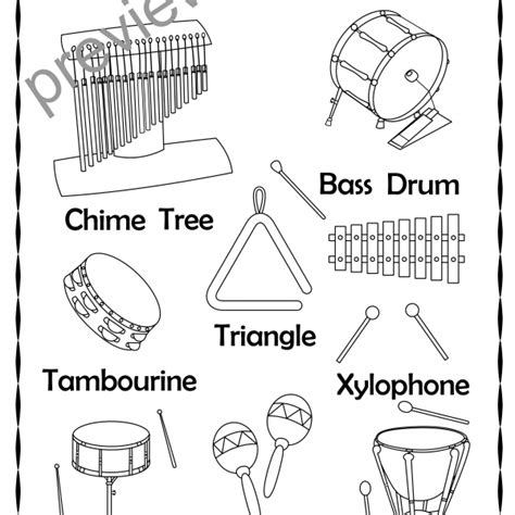 Percussion Family Worksheets