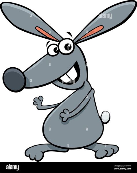 Cartoon Illustration of Funny Rabbit or Bunny Comic Animal Character ...