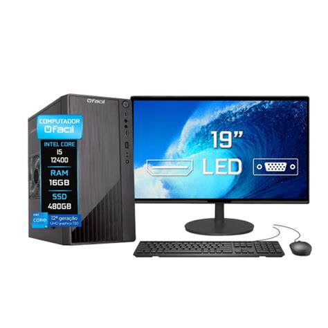 Computador Completo Fácil Intel Core i5 12400 12ª Geração 16GB DDR4