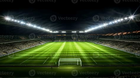 Soccer stadium at night with bright lights 30720033 Stock Photo at Vecteezy