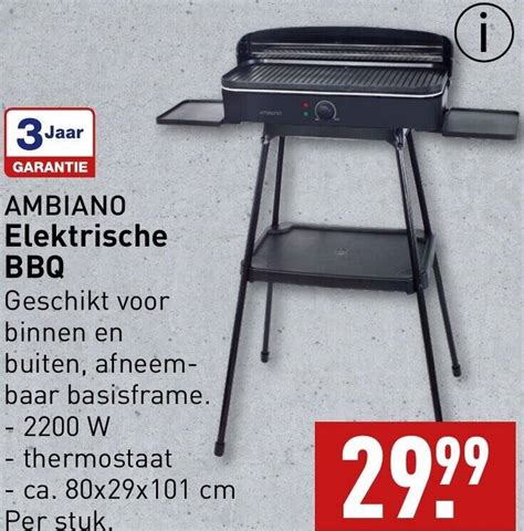 AMBIANO Elektrische BBQ Aanbieding Bij ALDI