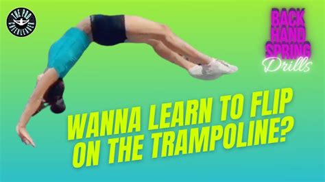 How To Do A Back Handspring On A Trampoline Easy Back Handspring Tutorial Bhs Drills Youtube