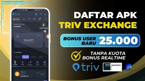 Daftar Aplikasi Triv Bonus Ribu Bonus Pengguna Baru Triv Exchange