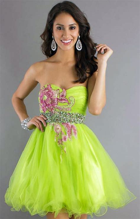 Green Short Prom Dress Lime Pictures : Fashion Gallery