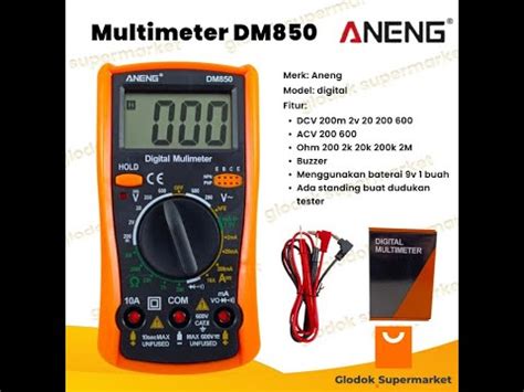 Multitester Aneng DM850 Multimeter Digital Tester YouTube