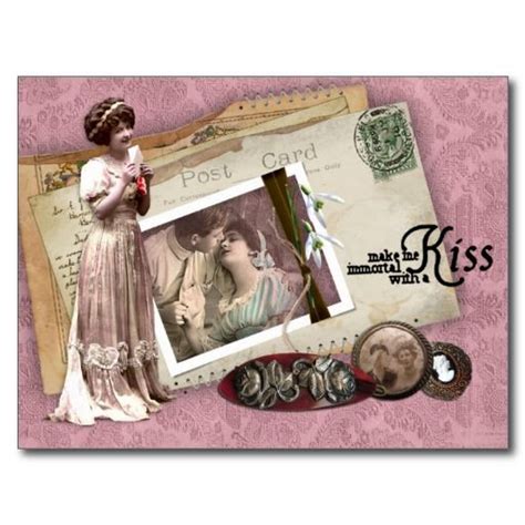 Victorian Romantic Love Letters Postcard | Zazzle | Vintage valentine ...