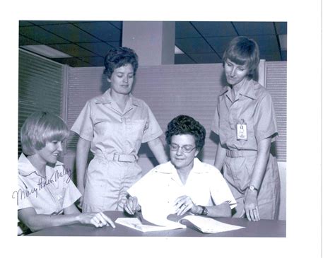 Signed photo of woman engineers at NASA, 1960s by Woman engineers at NASA, Photo: Signed by ...